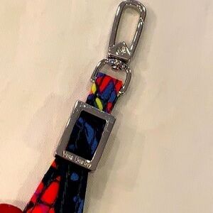💐5/25 Vera Bradley dark colorful floral pattern lanyard ID holder